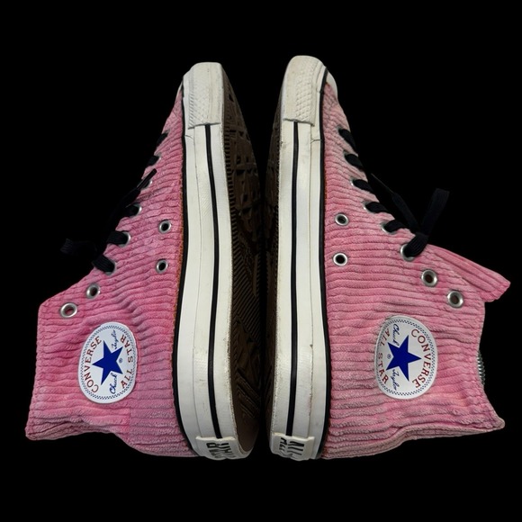 Vintage 2001 Y2K Converse All Star Chuck Taylor Pink Corduroy High Top W 9 Men 7 - Picture 6 of 12